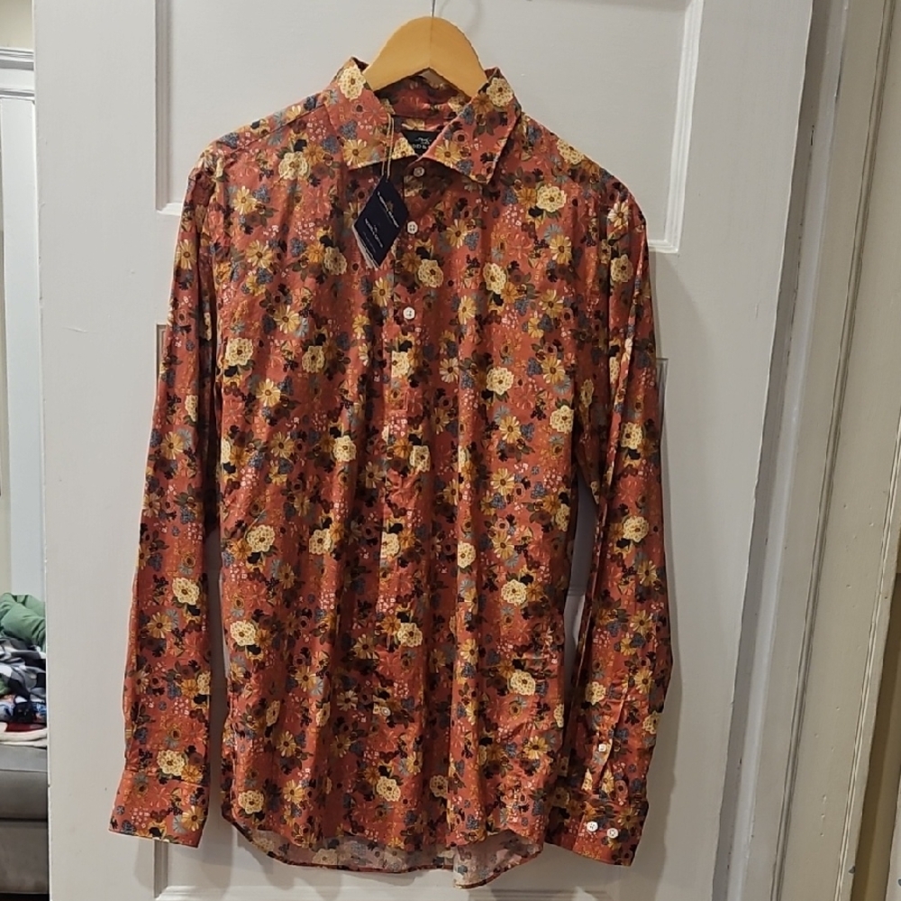Rodd & Gunn Red and Yellow Casual Button Down Shirt